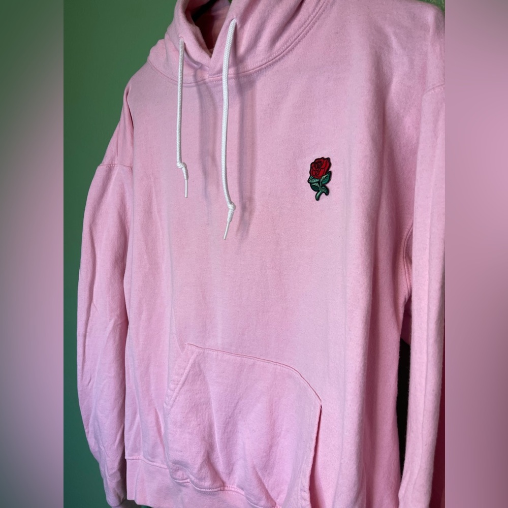 Soft pink Artist Union Clothing Co rose hoodie